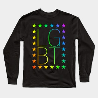 LGBT rainbow stars gay lesbian Long Sleeve T-Shirt